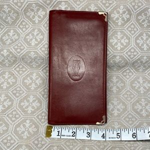 Cartier Long Wallet Bordeaux leather.